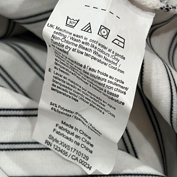 Highline Collective Bell Sleeve Crop Off The Shoulder Striped Top Women’s Small - Picture 2 of 4